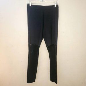 BCBG - Black Sretch Two-Tone Leggings - Sz M